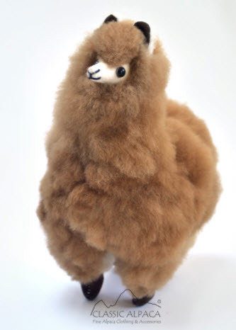 stuffed alpaca with real fur